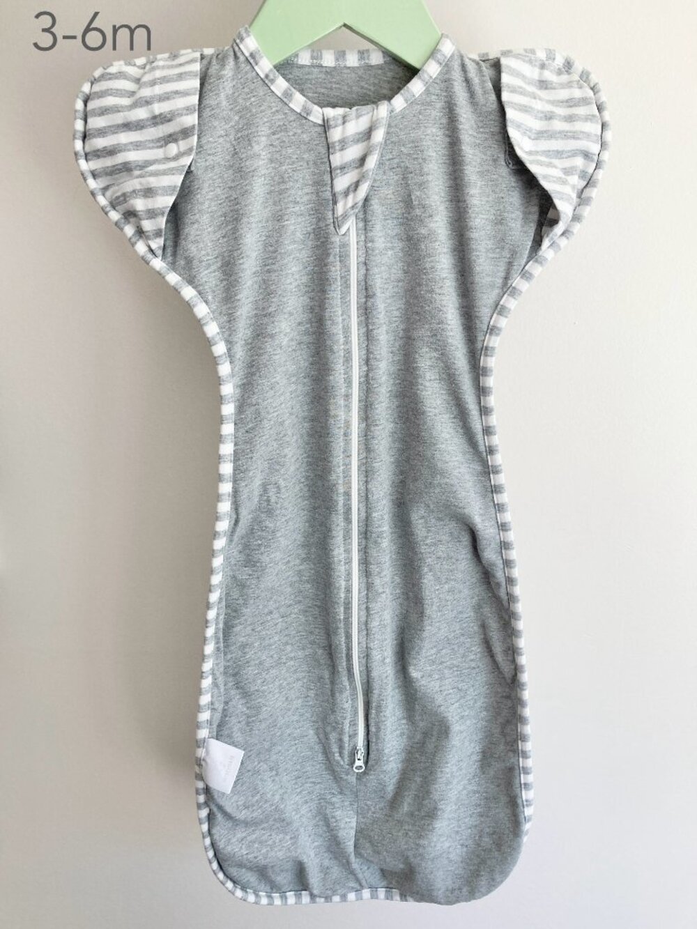 🪴5/$30 Insular 3-6 Months Baby Medium Arms Up Swaddle Sleep Sack Summer Grey